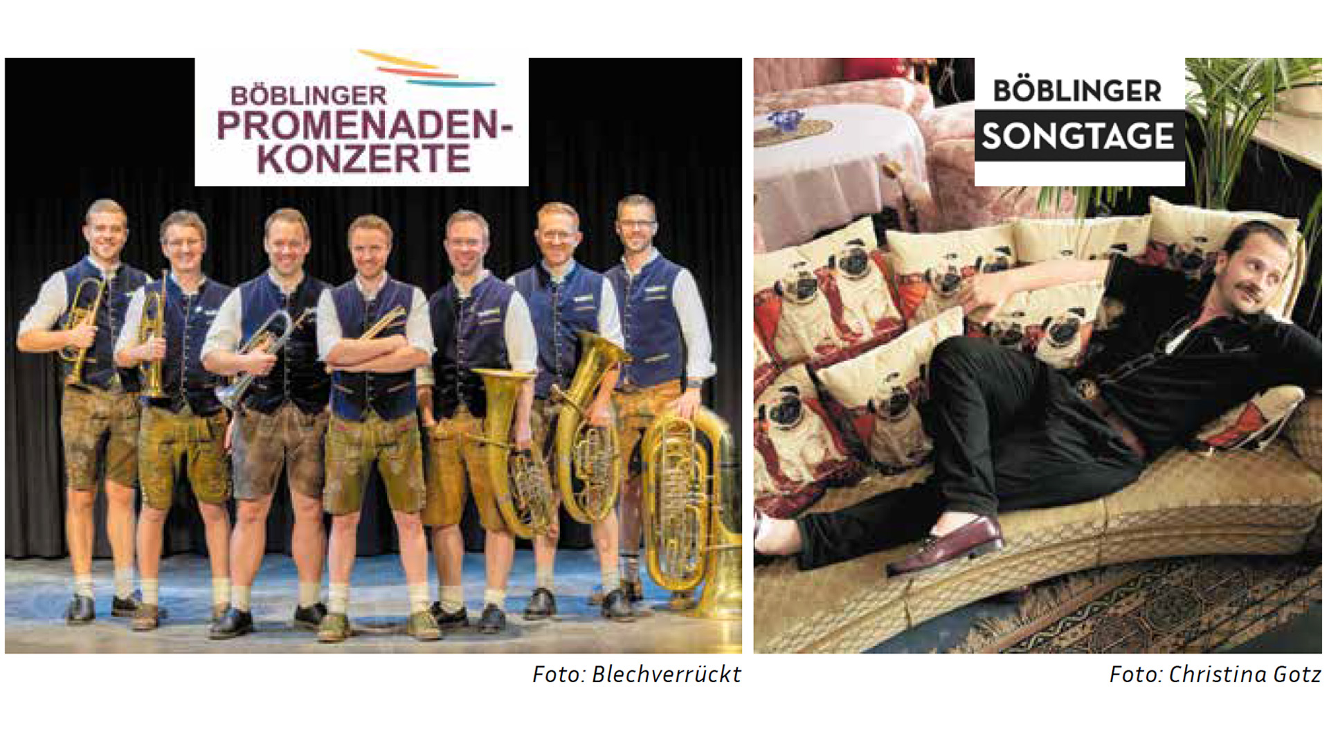 Gruppenbild Blechverrückt und Mann auf Sofa
