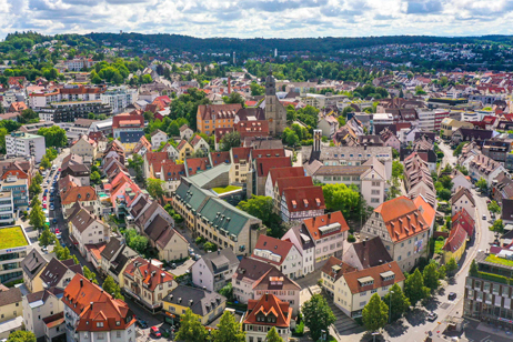 Schloßberg BB Böblingen von oben fotografiert. Schlossbergring