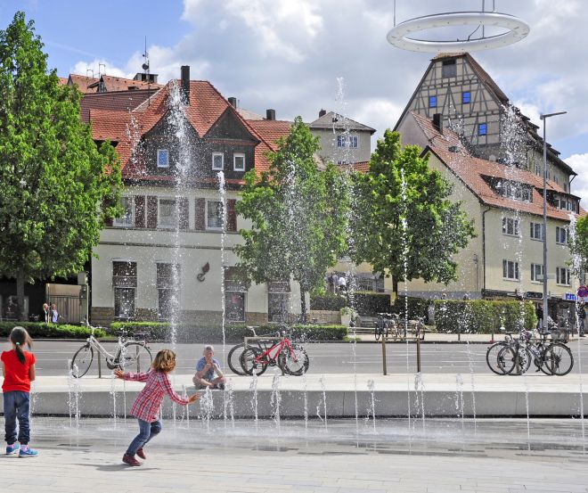 Klimaanpassung Bahnhofstraße Wasser