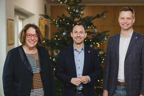 Die drei Bürgermeister der Stadt Böblingen: Oberbürgermeister Dr. Belz, erster Bürgermeister Heizmann und Baubürgermeisterin Kraayvanger