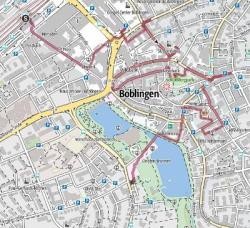 Route des nachhaltigen Stadtspaziergangs