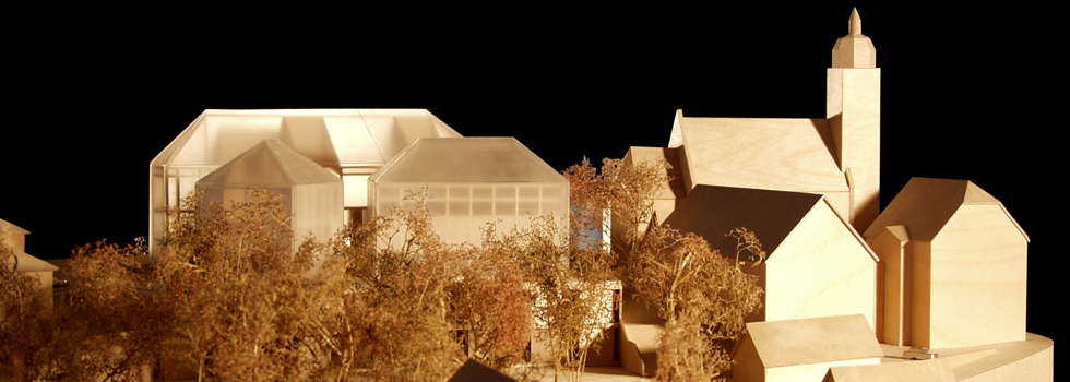 Modell der Entwürfe zur Schloßberg-Bebauung 