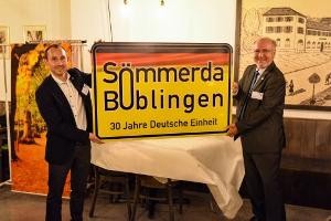 Geschenk Ortsschild mit Sömmerda und Böblingen Geschenk Ortsschild mit Sömmerda und Böblingen