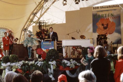 Oberbürgermeister a. D. Alexander Vogelgsang bei der Eröffnung der Landesgartenschau.