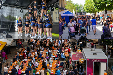 viele Menschen auf dem Marktplatz in Böblingen beim Stadtfest